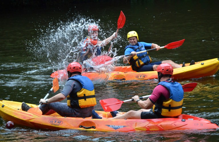 Canoeing school trip activity